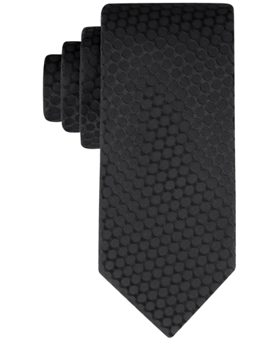 Calvin Klein Men's Asher Solid Textured Tie In Black