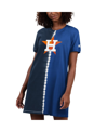 Starter Women's  Navy, Royal Houston Astros Ace Tie-dye Sneaker Dress In Navy,royal