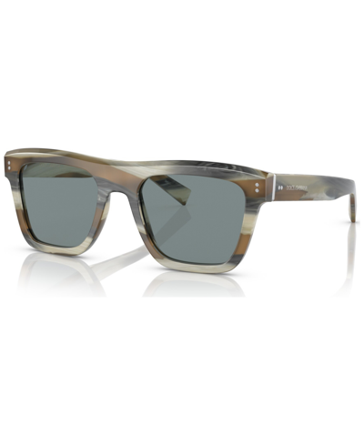 Dolce & Gabbana Men's Low Bridge Fit Sunglasses, Dg4420f In Gray Horn