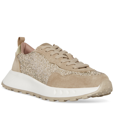 Aqua College Women's Luster Lace-up Low-top Sneakers In Sand Multi