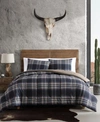 Wrangler City Flats Plaid Comforter Bedding Set In Navy