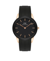 Daniel Wellington Men's Iconic Motion Rose Gold & Rubber Strap Watch/40mm In Black