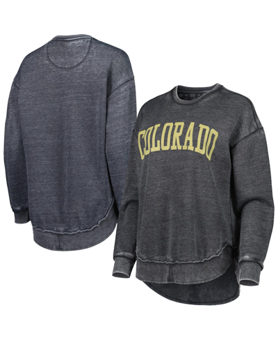 Pressbox Black Colorado Buffaloes Vintage Wash Pullover Sweatshirt