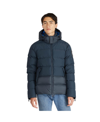 Pajar Men's Valby Mixed Media Puffer With Contrast Inner Collar And Hood In Navy