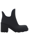 Burberry Marsh Rubber Ankle Rain Booties In Black