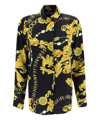 Versace Jeans Couture Logo Couture Print Blouse In Multicolor