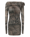 Shop Blumarine Mini Dress In Green