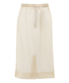 Maison Margiela Sheer Pencil Midi Skirt In Beige