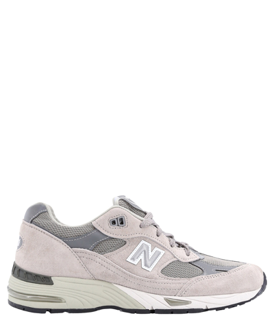 New Balance Miuk 991 Suede And Mesh Sneakers In Grey