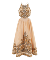Zimmermann Devi Linen Midi Dress In Pink