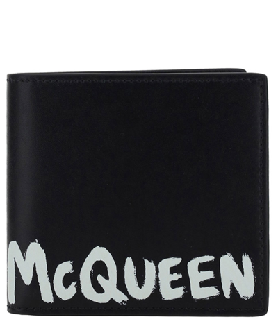 Alexander Mcqueen Wallet In Black White