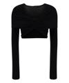 The Andamane Lea Open Back Cropped Top In Black