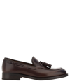 Fratelli Rossetti Mahogany Leather Moccasin With Tassels In Brown