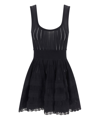 Alaïa Knit Mini Skater Dress In Black