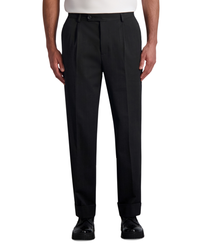 Karl Lagerfeld White Label Men's Straight-leg Dress Pants In Black