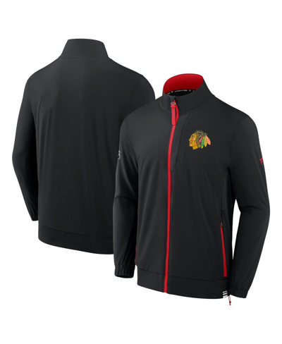 Fanatics Men's Black Chicago Blackhawks Authentic Pro Rink Coaches Full-zip Jacket