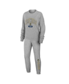 WEAR BY ERIN ANDREWS WOMEN'S WEAR BY ERIN ANDREWS GRAY MILWAUKEE BREWERS KNITTED LOUNGE SET