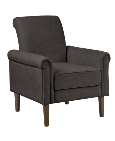 510 Design 30" Jeanie Wide Fabric Rolled Arm Accent Chair In Gray