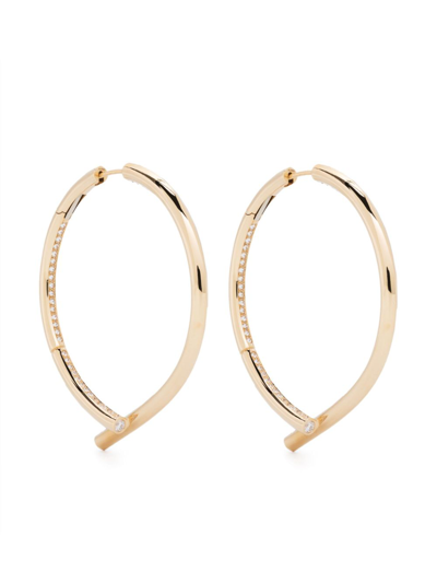 Tabayer 18k Yellow Gold Oera Diamond Hoop Earrings