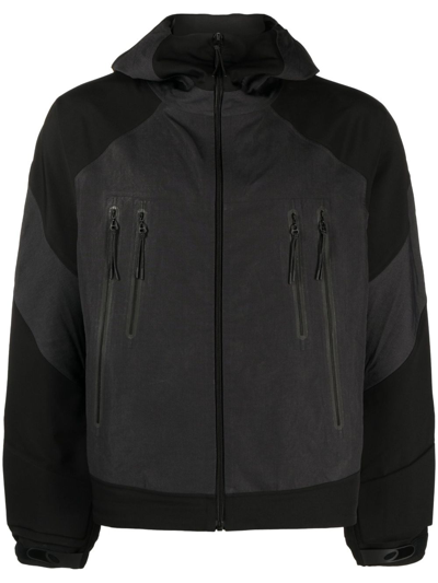 J.lal Armour Padded-panels Ripstop Jacket In Black