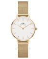 Daniel Wellington Petite Evergold Mesh Strap Watch, 28mm In Gold-tone