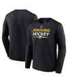 Fanatics Branded  Black Pittsburgh Penguins Authentic Pro Primary Replen Long Sleeve T-shirt In Black