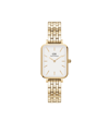 Daniel Wellington Women's Quadro 5-link Gold-tone Stainless Steel Watch 20 X 26mm In Gold-tone