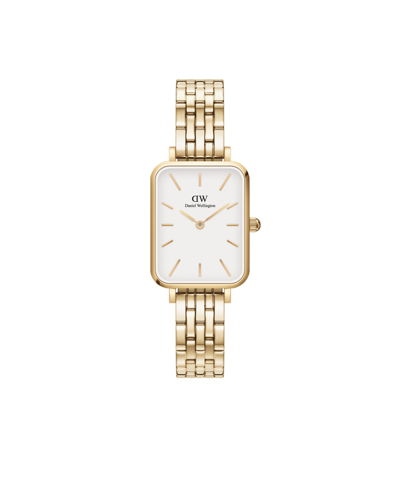 Daniel Wellington Women's Quadro 5-link Gold-tone Stainless Steel Watch 20 X 26mm