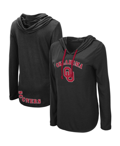 Colosseum Women's  Black Wisconsin Badgers My Lover Lightweight Hooded Long Sleeve T-shirt