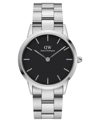 Daniel Wellington Unisex Iconic Link Silver-tone Stainless Steel Watch 36mm In Silver