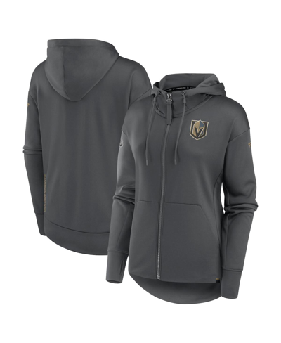 Fanatics Women's  Gray Vegas Golden Knights Scuba Full-zip Hoodie