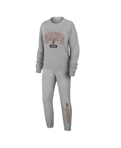 Wear By Erin Andrews Women's  Gray San Francisco Giants Knitted Lounge Set