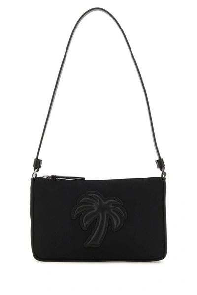Palm Angels Woman Black Nylon Shoulder Bag