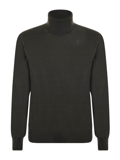 K-way Turtleneck In Verde Scuro