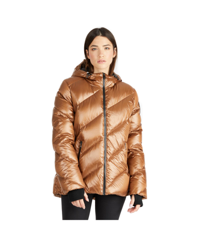 Pajar Women's Women's Nelli Short Puffer Jacket With Fixed Hood In Copper