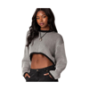 Edikted Women's Gwenyth Textured Cropped Sweater In Black-and-white