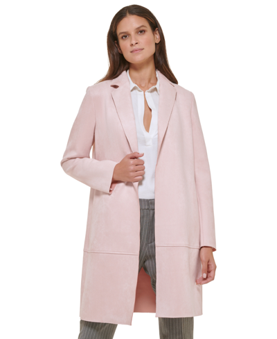 Tommy Hilfiger Women's Notched Collar Open-front Jacket In Petal Pink