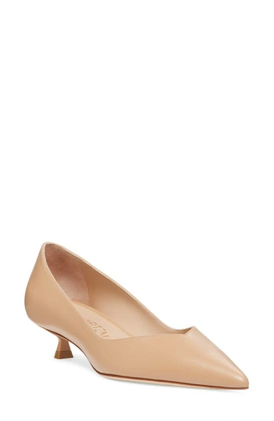 Stuart Weitzman Eva Kitten Heel Pointed Toe Pump In Multi