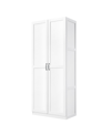 Manhattan Comfort Hopkins 29.6" Medium Density Fibreboard 4-shelf Storage Closet In White
