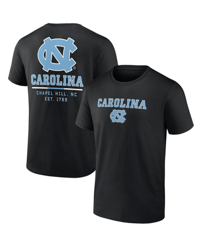 Fanatics Men's  Black North Carolina Tar Heels Game Day 2-hit T-shirt