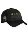 Fanatics Branded  Black Vegas Golden Knights Authentic Pro Road Flex Hat In Black