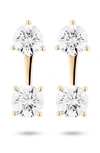 Lightbox Round Lab-created Diamond Ear Jackets In 14k Yellow Gold
