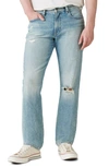 Lucky Brand 223 Ripped Straight Leg Jeans In Becrux Dest