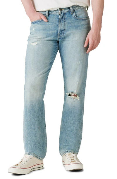 Lucky Brand 223 Ripped Straight Leg Jeans In Becrux Dest
