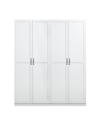 Manhattan Comfort Hopkins 2-piece Medium Density Fibreboard 4-shelf Storage Closet Set In White