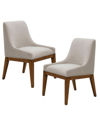 INK+IVY 23.25" 2-PC. FRANK WIDE FABRIC UPHOLSTERED DINING CHAIR