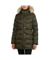 Pajar Women's Roxy Quilted Puffer With Detachable Faux Fur Trim In Military