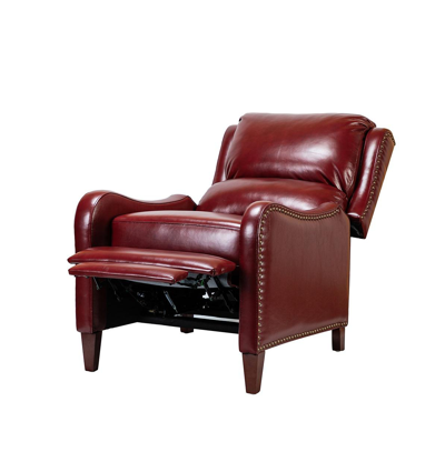 Hulala Home Leather Pushback Recliner Chair With Adjustable