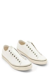 John Varvatos Laceless Low Top Sneaker In White