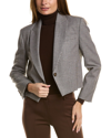 Brunello Cucinelli Wool-blend Blazer In Grey